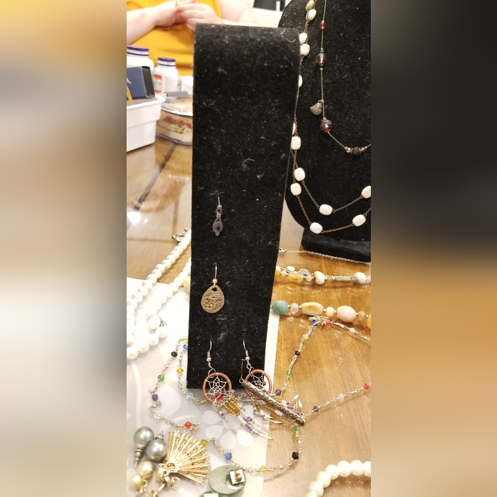 Velvet earring display